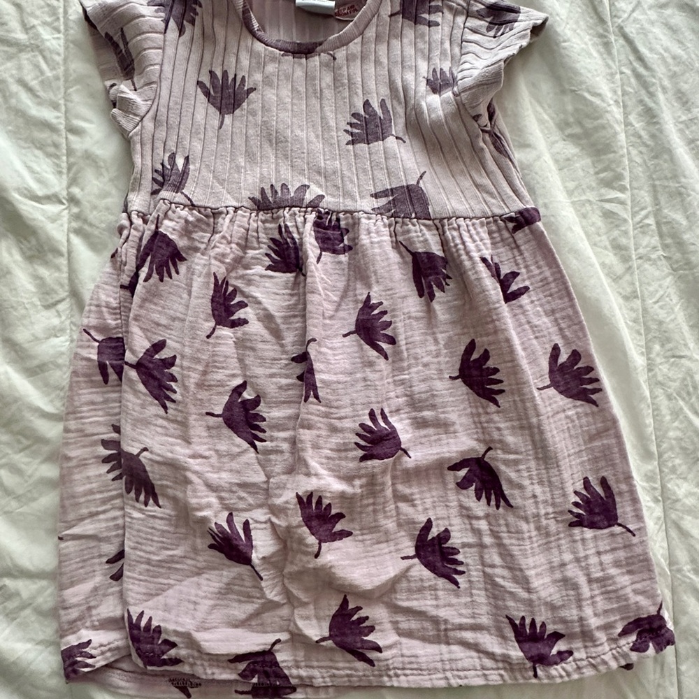 Zara Lilac Muslin Cotton Kids Dress
